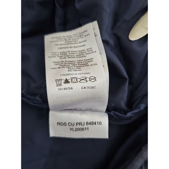 Columbia Coat Womens XL Long Puffer Hooded Down Jacket Navy Full Zip Winter - Picture 11 of 11